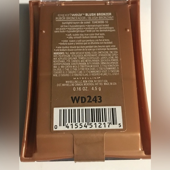 Maybelline Expert Wear Bronzer pressed powder compact SunLight #10 ~ SEALED - Picture 3 of 6